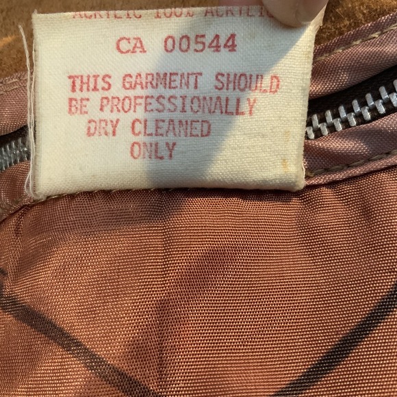 VTG Suede Western Jacket Men's Caramel Brown Size 44 Zip Out Blanket Lining - Picture 12 of 12